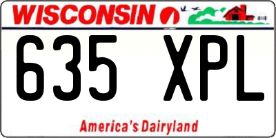 WI license plate 635XPL