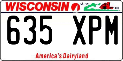 WI license plate 635XPM