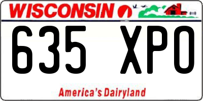 WI license plate 635XPO