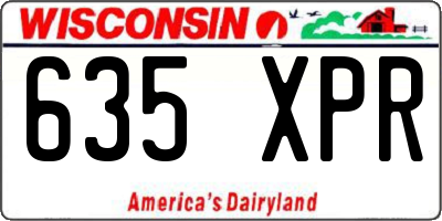 WI license plate 635XPR