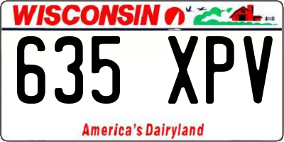 WI license plate 635XPV