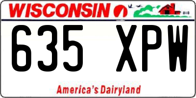 WI license plate 635XPW