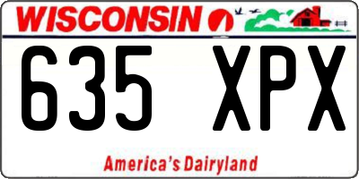 WI license plate 635XPX
