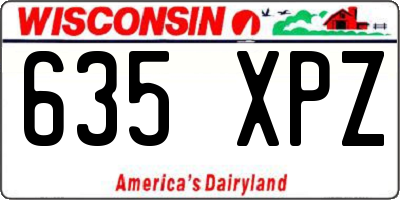 WI license plate 635XPZ