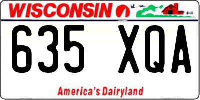 WI license plate 635XQA