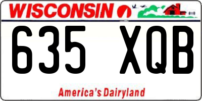 WI license plate 635XQB