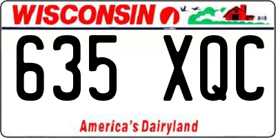 WI license plate 635XQC