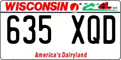 WI license plate 635XQD
