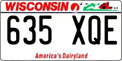 WI license plate 635XQE