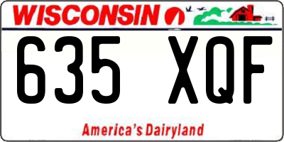 WI license plate 635XQF