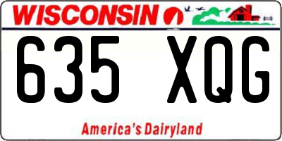 WI license plate 635XQG