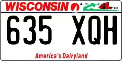 WI license plate 635XQH