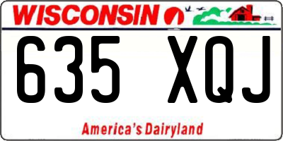 WI license plate 635XQJ