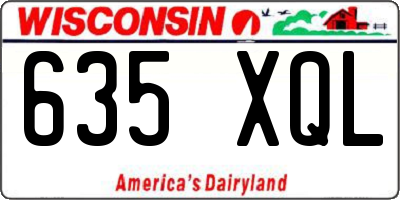 WI license plate 635XQL