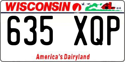WI license plate 635XQP