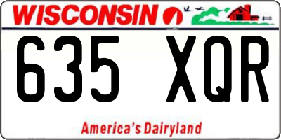 WI license plate 635XQR