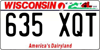 WI license plate 635XQT