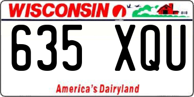 WI license plate 635XQU