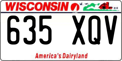 WI license plate 635XQV
