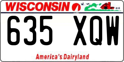 WI license plate 635XQW