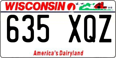 WI license plate 635XQZ