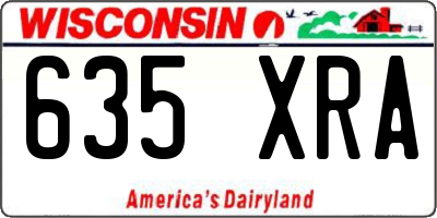 WI license plate 635XRA