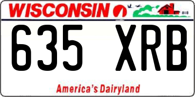 WI license plate 635XRB