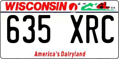 WI license plate 635XRC