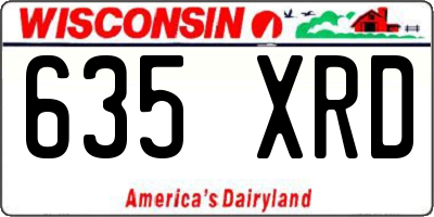 WI license plate 635XRD