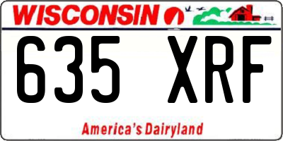 WI license plate 635XRF