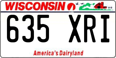 WI license plate 635XRI
