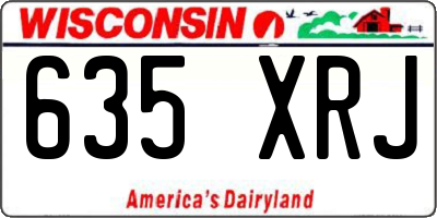 WI license plate 635XRJ