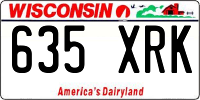 WI license plate 635XRK