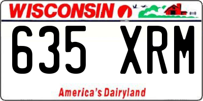 WI license plate 635XRM