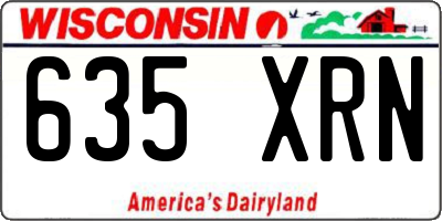 WI license plate 635XRN