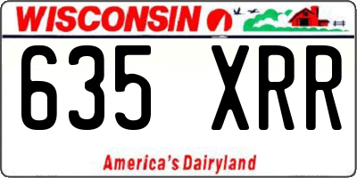 WI license plate 635XRR