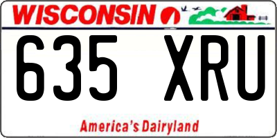 WI license plate 635XRU