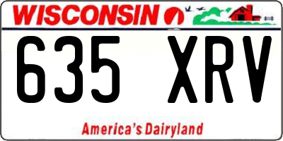 WI license plate 635XRV