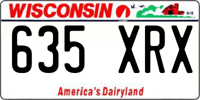 WI license plate 635XRX