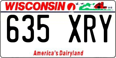 WI license plate 635XRY