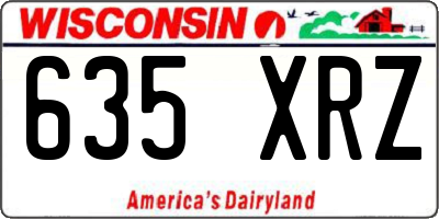 WI license plate 635XRZ