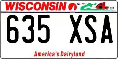 WI license plate 635XSA
