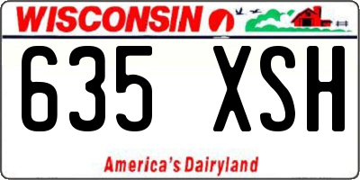 WI license plate 635XSH
