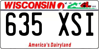 WI license plate 635XSI