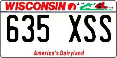 WI license plate 635XSS