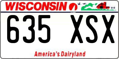 WI license plate 635XSX
