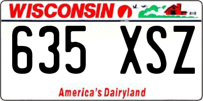 WI license plate 635XSZ