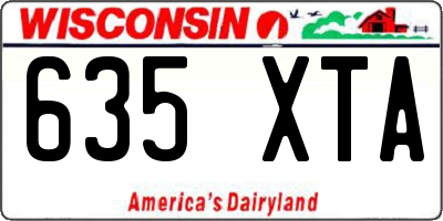 WI license plate 635XTA