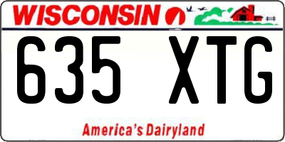 WI license plate 635XTG