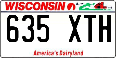 WI license plate 635XTH